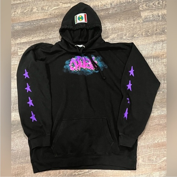 Vintage Other - Vintage Black Hoodie with Purple Accents